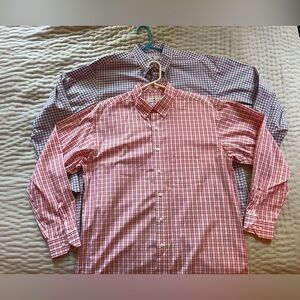 Onward Reserve Mens Button Down Shirt Read/Blue Size Large Traditional Fit NWOT